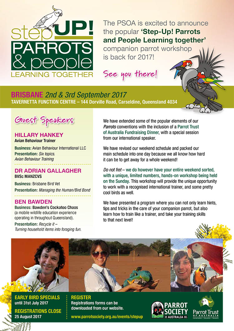 Step Up 2017 - Parrot Society of Australia