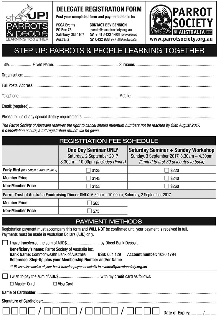 Step Up 2017 Registration Form